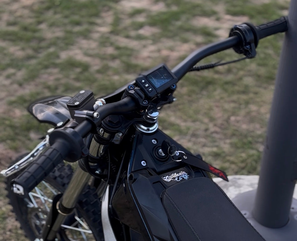 Upgraded yozma handlebars (lowered surron style) *MAY REQUIRE LONGER BOLTS*
