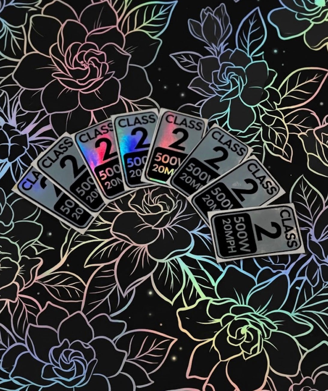 Class 2 ebike stickers