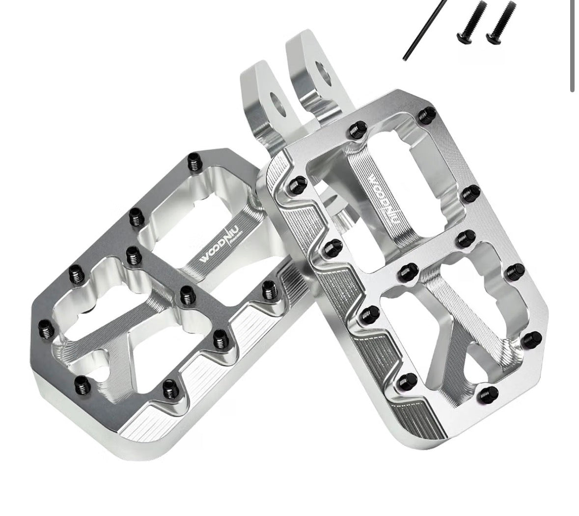 Wide style chrome pegs